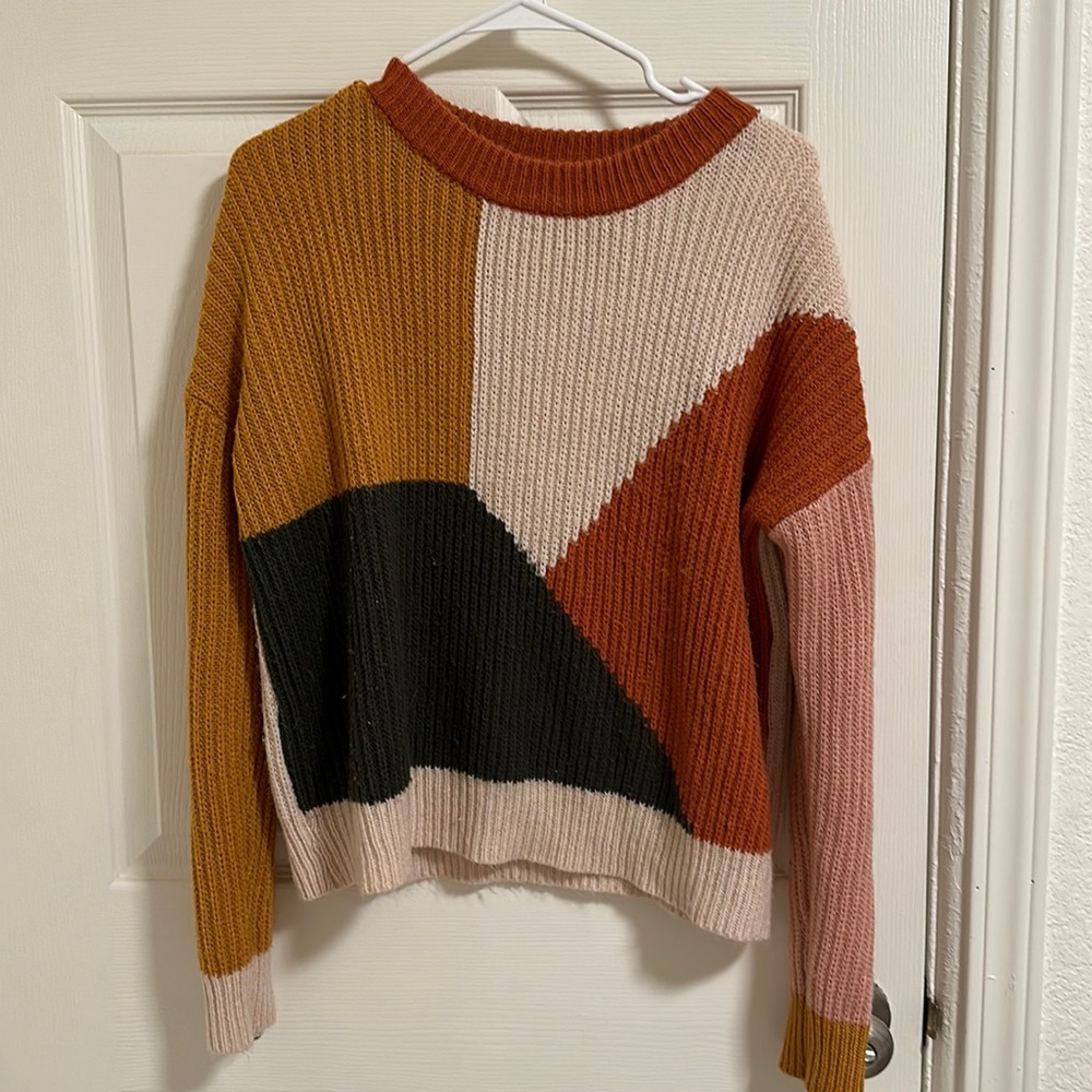 Color block sweater